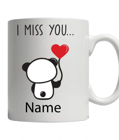 Personalised I Miss You Panda White Ceramic Coffee/Tea Mug